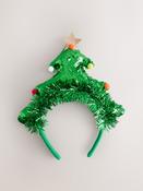 Green Christmas Tree Sequin Headband