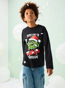 Black Graffiti Brussel Christmas Long Sleeve T-Shirt (3-16yrs)