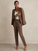 Reiss Mink Neutral Gabi Tailored Single Breasted Suit Blazer