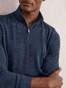 Reiss Denim Jaspe Blackhall Merino Wool Half-Zip Jumper