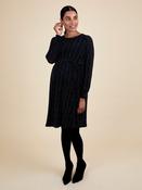 JoJo Maman Bébé Black Sparkle Maternity Mini Dress With Tie