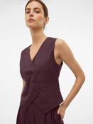 VERO MODA Red Asymmetric Button Waistcoat