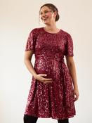 JoJo Maman Bébé Red Sequin Maternity Mini Dress