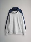 The Set Navy/Grey Marl 2 Pack Cowl Neck Long Sleeve Sweat Tops image