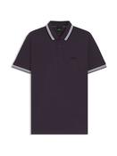 BOSS Purple Regular Fit Paddy Tipped Collar Polo Shirt image