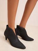 Friends Like These Black Glitter Standard fit Formal Mid Heel Shoe Boots