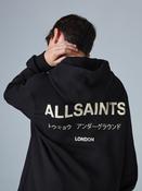 smALLSAINTS Black/Gold Oversized Underground Pullover Hoodie