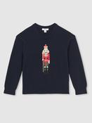 Reiss Navy Blue Desmond 13-14 yrs Wool-Blend Nutcracker Jumper