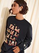 Friends Like These Black Graphic Christmas Sweatshirt