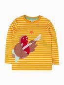 Frugi Yellow Summit Christmas Circular T-Shirt image