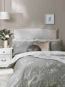 Laura Ashley Silver Steel Grey Pussy Willow 100% Cotton Duvet Cover and Pillowcase Set