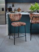 Rockett St George Leopard Love Velvet Perfect Bar Stool