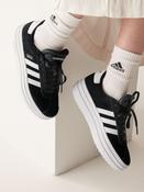 adidas Black/White VL Court Bold Lace Junior Trainers