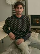 Black/Gold Tree Regular Fit Christmas Crew Neck Jumper