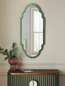 Clarke &amp; Clarke Green Wobble Glass Mirror image
