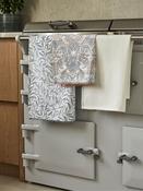 Clarke and Clarke Grey &amp; Blush Pink William Morris Designs 100% Cotton Tea Towels Set 3
