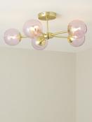 MADE.COM Pink Globe 5 Light Flush Ceiling