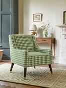 Nina Campbell Green Bracken Gingham Check Rosebury Accent Chair