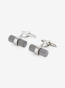 Gun Metal Textured Barrell Cufflink