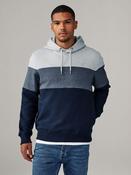 Blue Overhead Hoodie Colour Blocking Sweatshirt