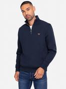 Threadbare Navy Quarter Zip Neck Sweatshirt