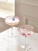 Set of 2 Pink Ottilie Cocktail Glasses