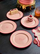 Rockett St George Pink &amp; Red First Bite Side Plates Set Of 4