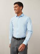 Light Blue Slim Fit Easy Care Single Cuff Smart Shirt