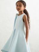 Reiss Blue Florie 9-13 yrs Flower-Detail Fit-And-Flare Dress