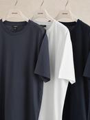 Reiss White/Navy/Airforce Blue Bless 3 Pack Cotton-Jersey Crew-Neck T-shirts 3 Pack