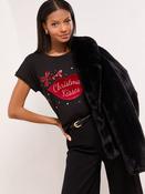 Lipsy Black Christmas Kisses Crew Neck T-Shirt
