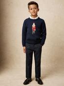 Reiss Navy Blue Desmond 9-13 yrs Wool-Blend Nutcracker Jumper