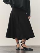 Nothing Ordinary Black Luxe A-Line Midi Skirt image