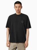 AllSaints Black Waved Short Sleeve Crew T-Shirt