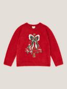 Monsoon Red Embellished Tree Fuzzy Christmas Jumper