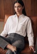 Marc Aurel 5360A-11113-100001 Oversize Poplin Shirt with beading ribbon image