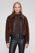 Marc Aurel 4132A-11326-700026 Faux Fur Jacket In Biker Style image