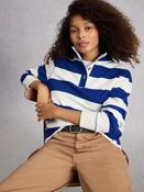 White Stuff 445537 Bobby Button Stripe Sweat image