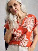 White Stuff 445869 Nelly Notch Neck Tee