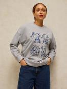 White Stuff 447082 Cleo Longline Graphic Sweat