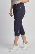 Pinns 724C F Bengaline Crop pant with Zip Pocket &amp; Hem Detail L 21