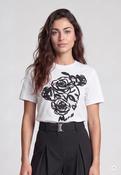 Marc Aurel 7426A-10946-100001 Shirt With Roses Artwork &amp; Black Faux Leather image