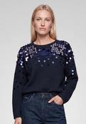 Marc Aurel 8427A-11450-500044 Sweater With Sequin Embroidery