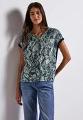 Street One 323734 Pinted Mix Mat V Neck Tee
