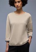 Street One 324636 Silk Look Shirt With 2 In 1 Strip