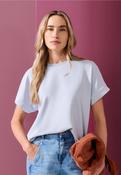 Street One 325587 Silk Look Shirt W.Shiny Collar image