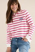 CECIL 303809 Striped Hoody W. Chest Print image