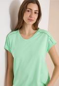 CECIL 325039 Solid Lace Shoulder T-Shirt image