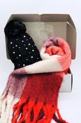 GS24-111 Black Pearl Pom Pom Hat &amp; Rasta Scarf Gift Set BEST OF IRISH image