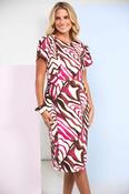 Kate Cooper KCS26158 Print Dress With Wrap Over Sleeve image